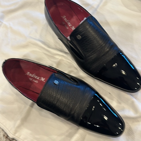 Men’s euro sz 42, patent leather, made in Italy formal shoe, worn once. - Picture 3 of 3